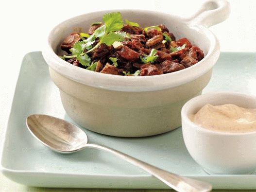“智利没有豆荚豆在慢炖锅里的照片”