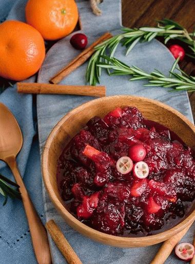 “照片自制蔓越莓酱”