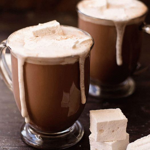 “照片热巧克力与自制棉花糖”