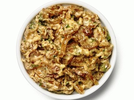 “照片洋葱津津有味的培根和奶酪（开胃酱）”