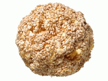 “照片蜂蜜坚果芝麻爆米花球”