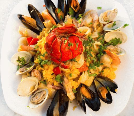 “西班牙海鲜饭的照片”