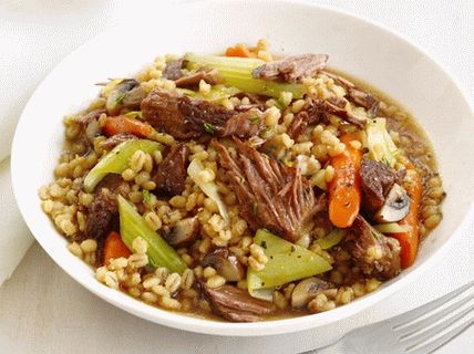 “照片珍珠大麦粥牛肉”