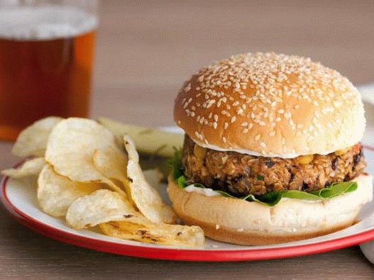 “照片素食肉饼”